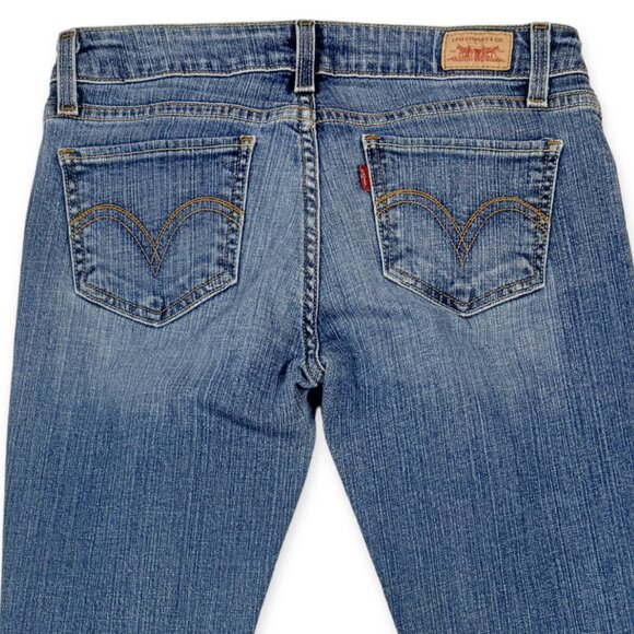 VTG Levi’s Too Superlow 524 Jeans, Size 3 Medium, Y2K Low Rise Stretch Denim - Picture 2 of 7